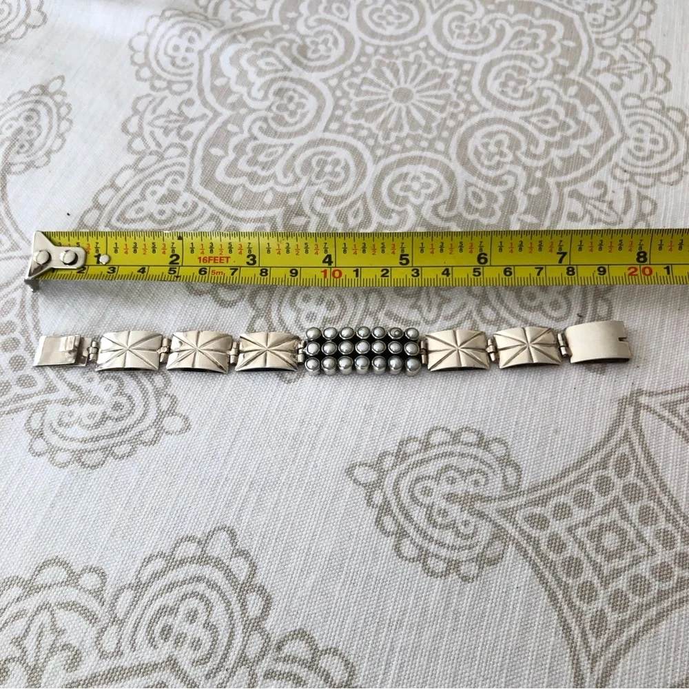 Vintage Pearl & 925 Silver Bracelet